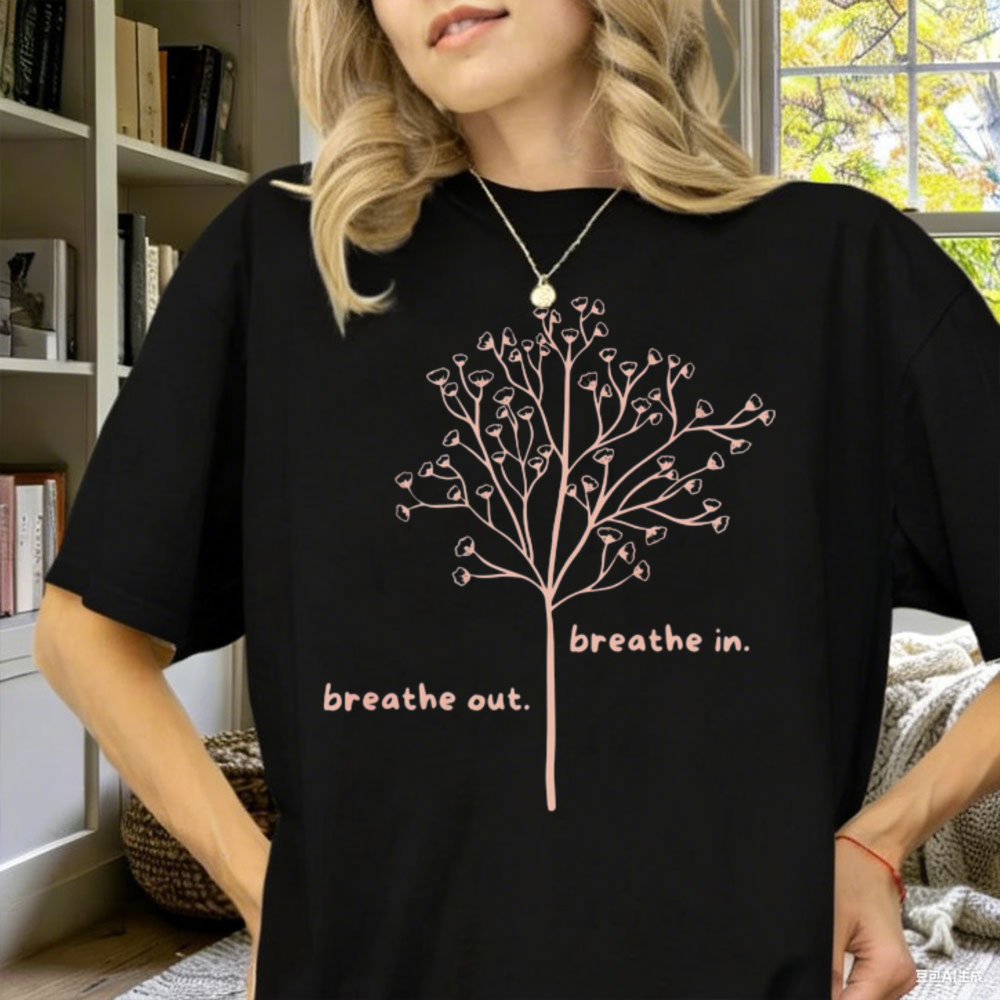 Your Health Wellness - Breathe in Breathe Out T-Shirt Achtsamkeit