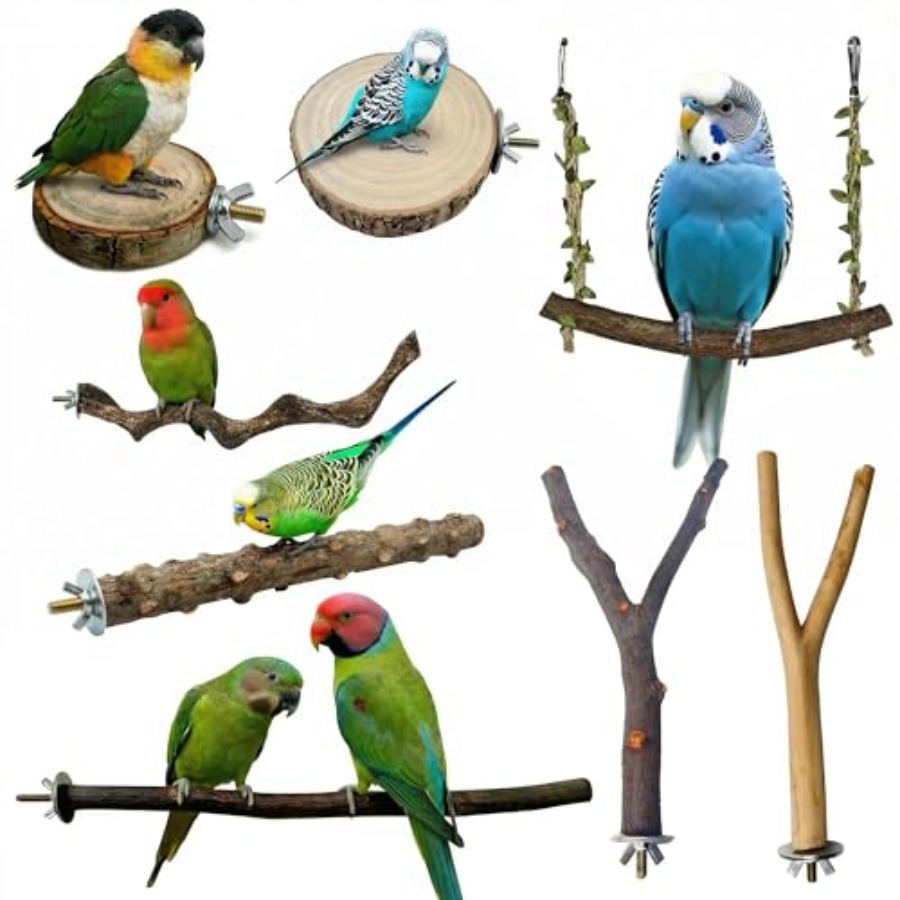 Health & Wellness Junior Premium Adjustable Arm Sling - 8 Stück Vogelsitzstangen aus Naturholz für